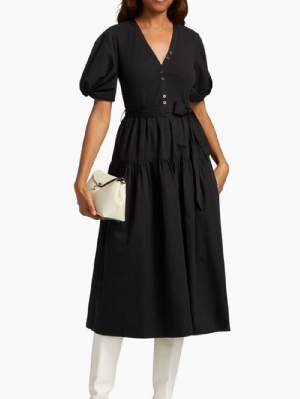 NWT Derek Lam 10 Crosby Natalia Mixed Media Dress. Size L